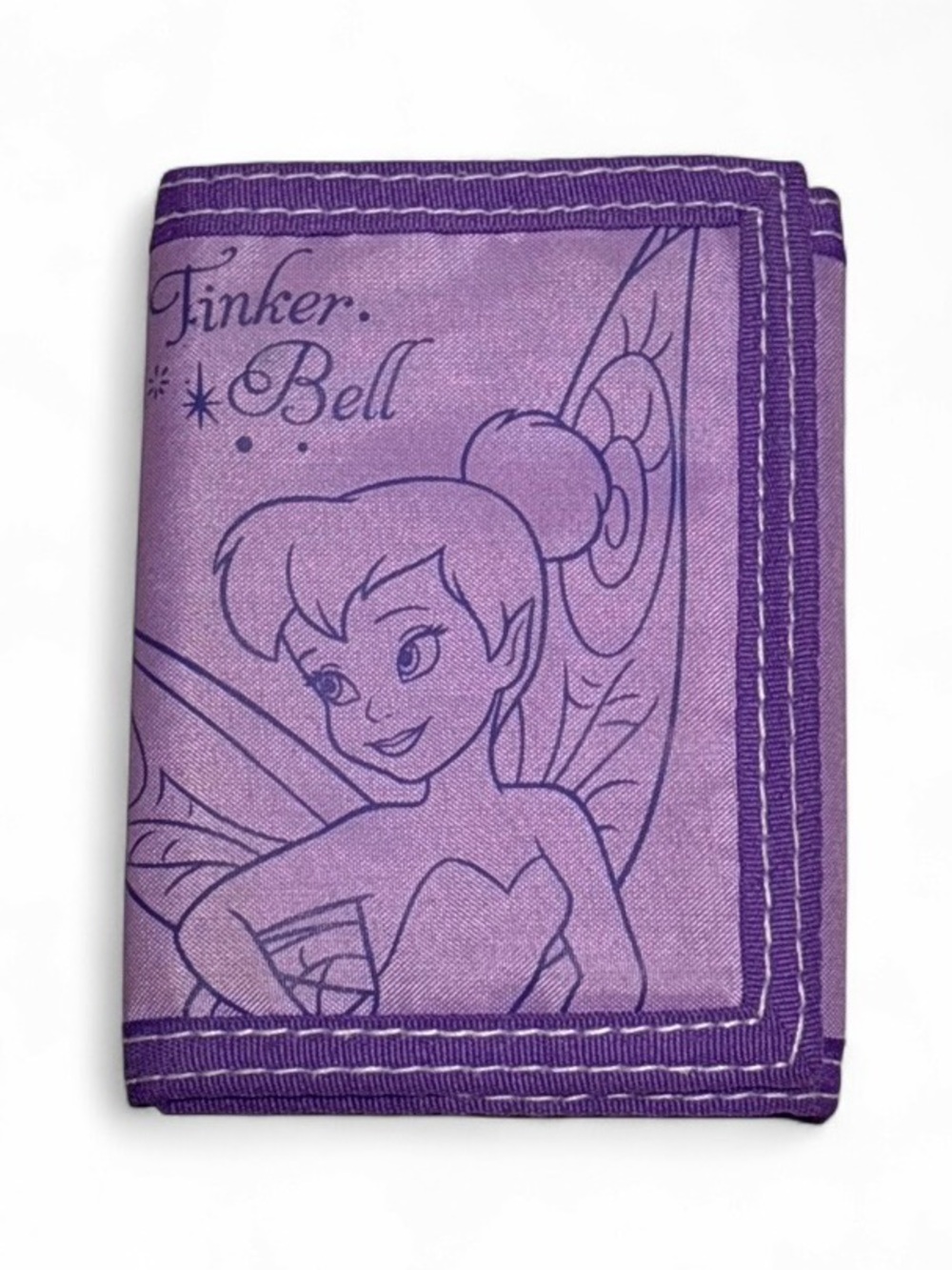 Y2K Disney Fairies Tinker Bell Purple Tri-Fold Wallet | Kids Disney Accessories